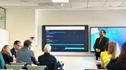 Image showing lean canvas presentations for the incubator
