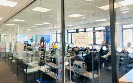 Image showing lean canvas presentations for the incubator