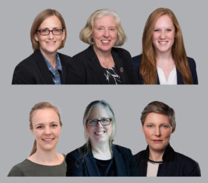 Profile images of Mairi Gibbs, Catherine Spence, Pippa Christoforou, Dr Holly Reeve, Prof Kylie Vincent and Dr Danuta Jeziorska